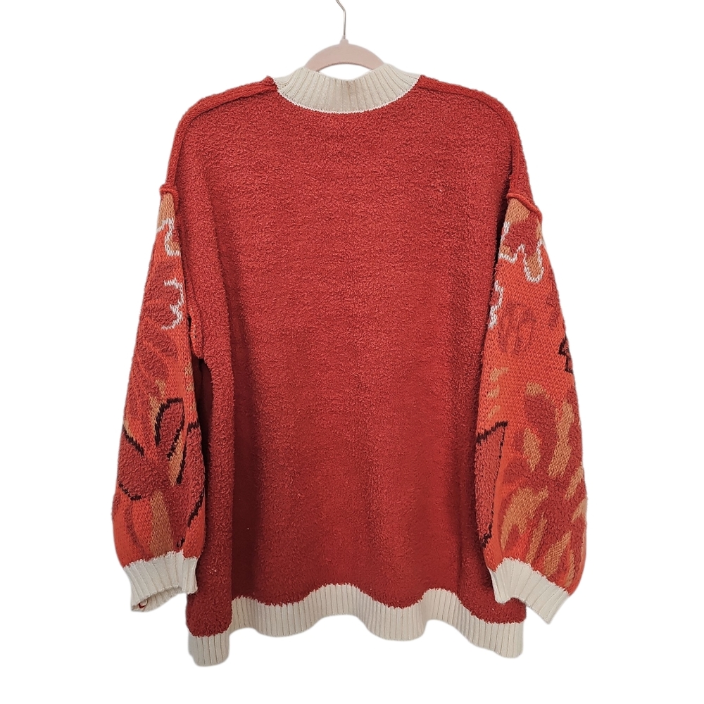 POL Orange and Cream Crew Neck Sweater - Picture 2 of 4
